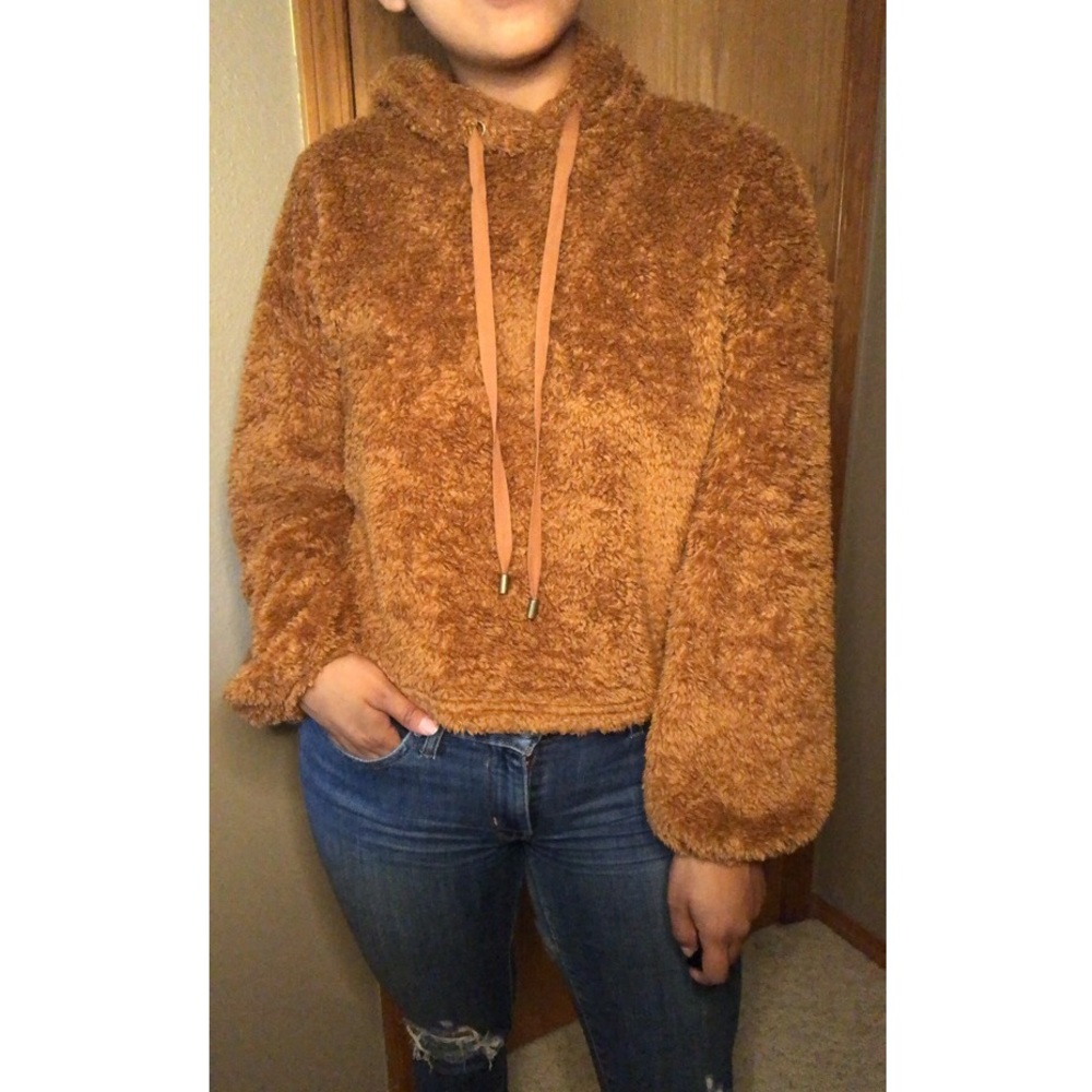 Z Supply Caramel Sherpa Pullover Hoodie